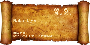 Maka Ugor névjegykártya